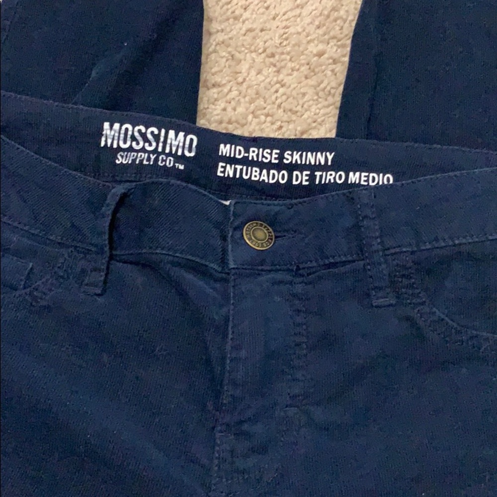 Navy corduroy jeggings